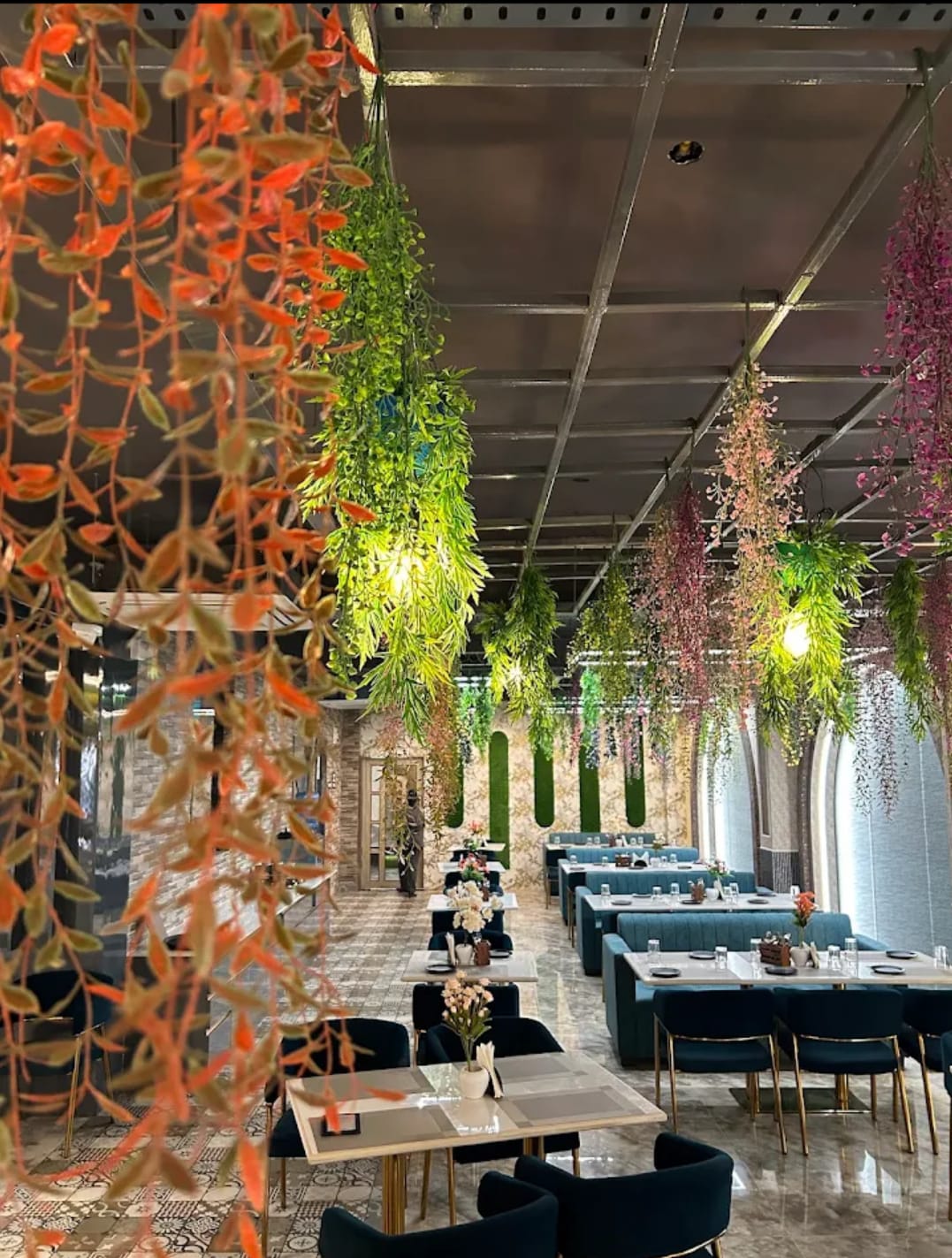 Elegant restaurant dining space at Royal Chandra Hotel